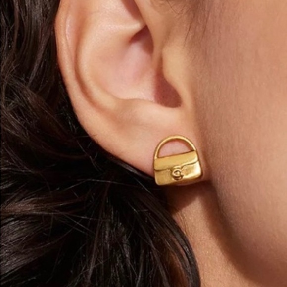 NWT Signature Tabby Mini Handbag Charm Stud Earrings - Picture 7 of 7